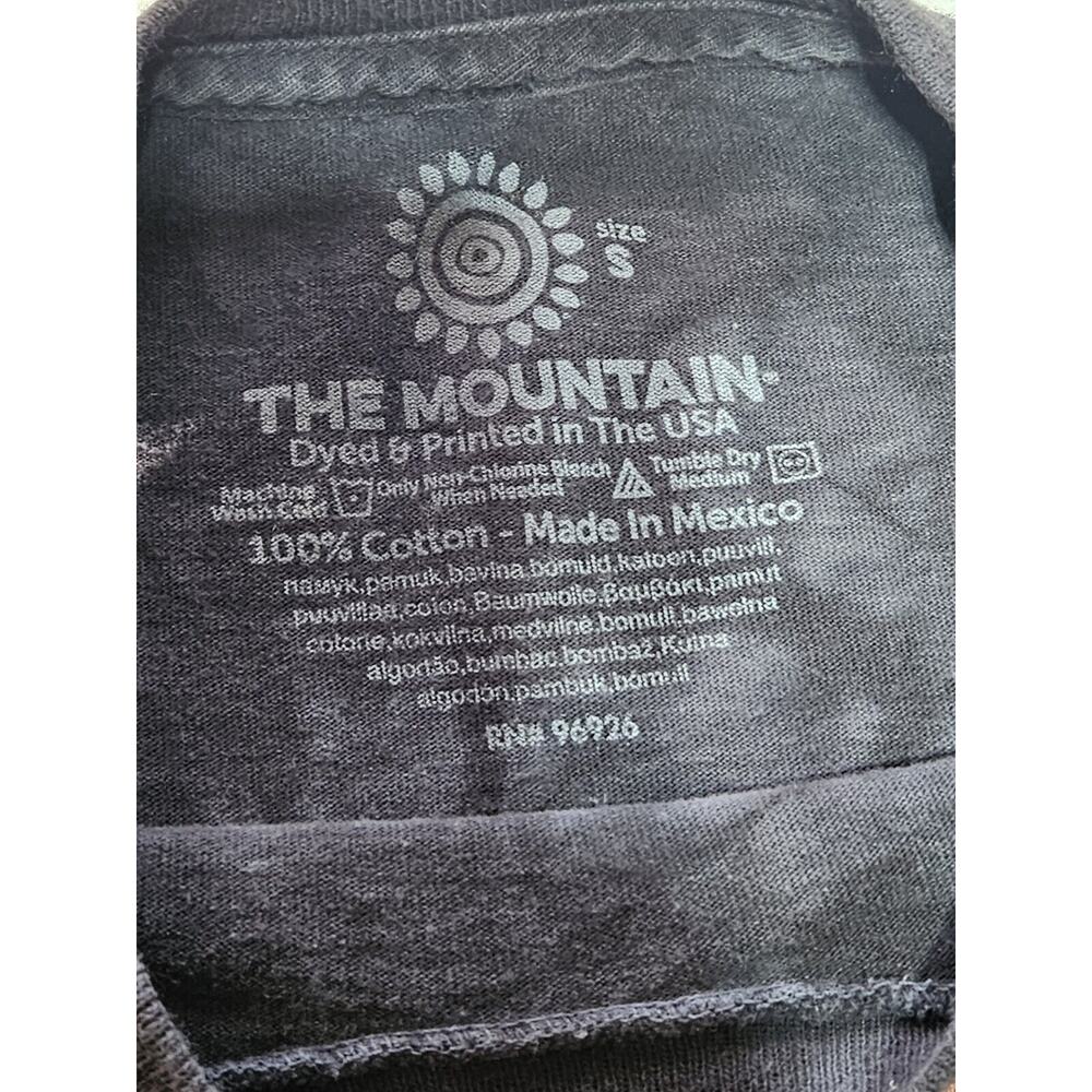 The Mountain Tribal Indian Animals Black Tye Dye T Shirt Mens Size S 100% Cotton - Picture 5 of 8